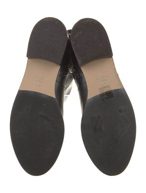 Valentino Leather Bow Accents Lace-Up Boots