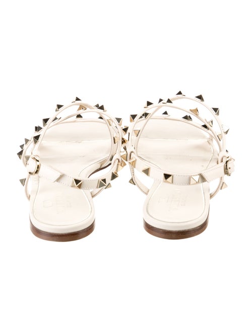 Valentino Rockstud Accents Leather Gladiator Sandals