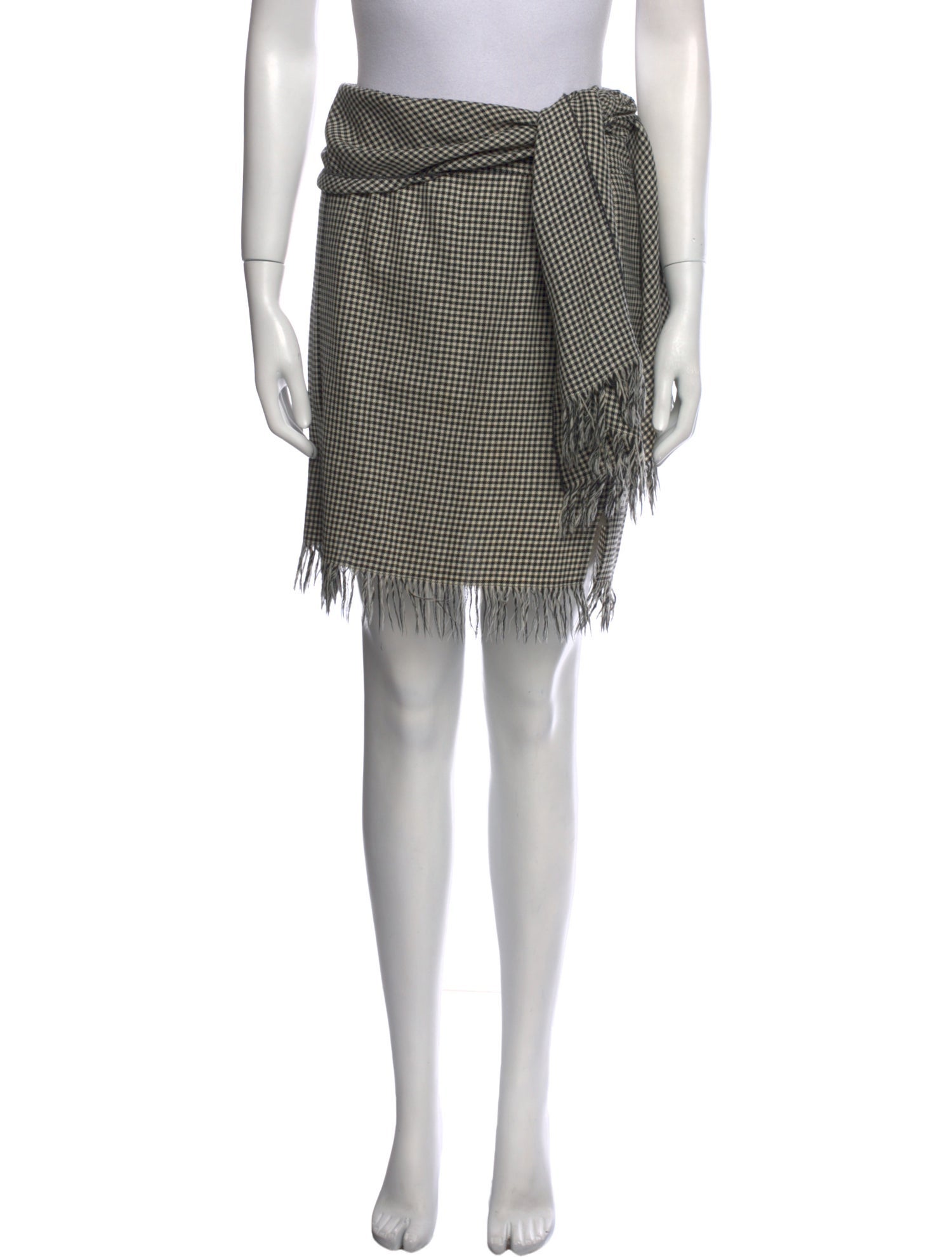 Valentino Plaid Print Knee-Length Skirt