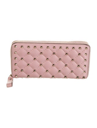 Valentino Rockstud Continental Wallet Leather Continental Wallet