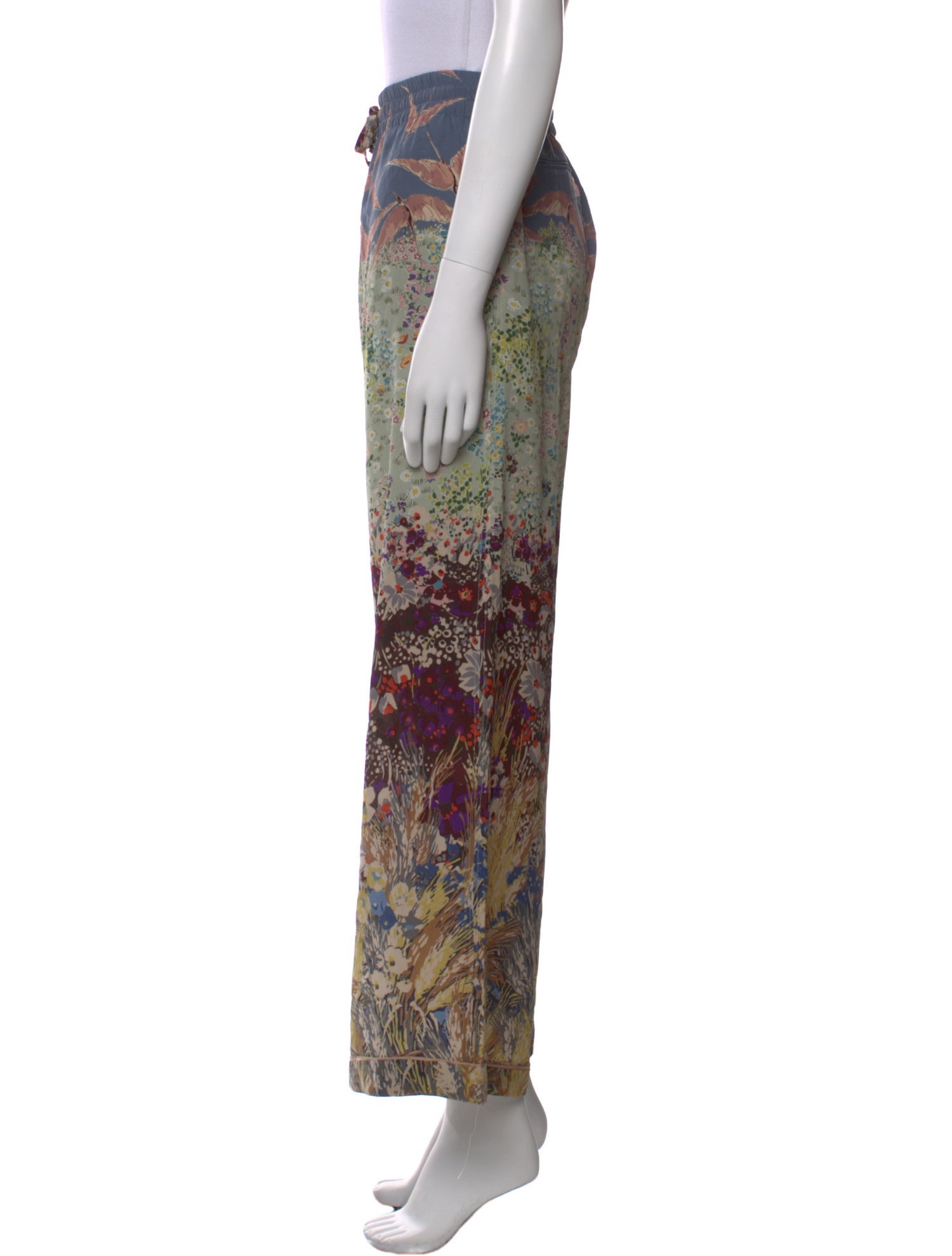 Valentino Silk Wide Leg Pants