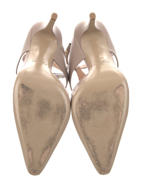 Valentino Rockstud Accents Leather T-Strap Pumps