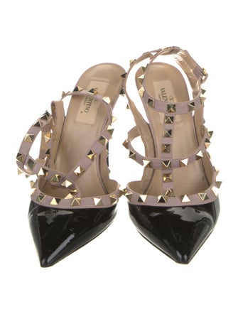 Valentino Rockstud Accents Patent Leather Pumps