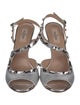 Valentino Rockstud Accents Leather Slingback Sandals