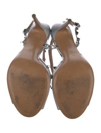 Valentino Rockstud Accents Leather Slingback Sandals