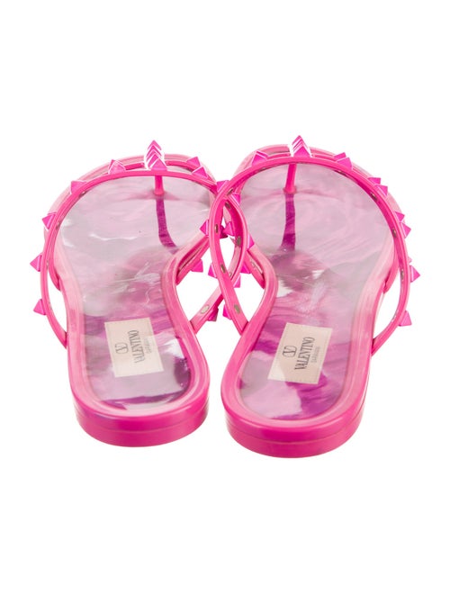 Valentino Rockstud Accents Rubber Slides