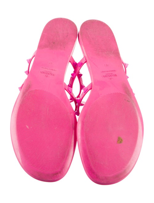 Valentino Rockstud Accents Rubber Slides