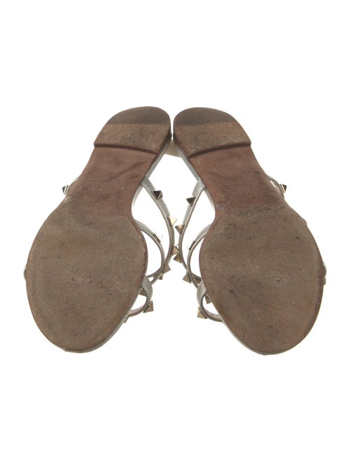 Valentino Rockstud Accents Leather Slides