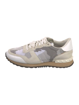 Valentino Mesh Camouflage Print Sneakers