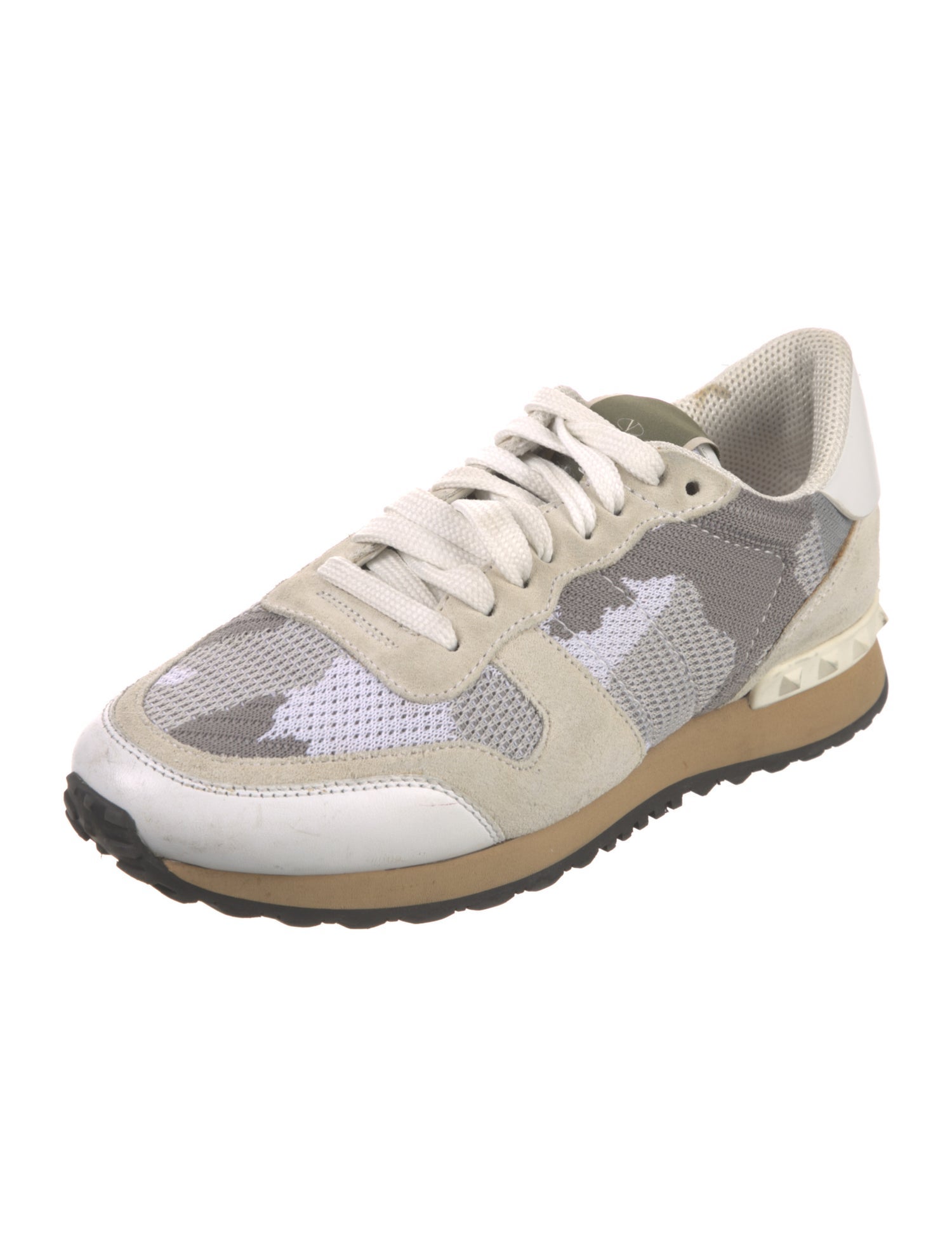 Valentino Mesh Camouflage Print Sneakers