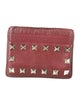 Valentino Rockstud Accents Leather Card Holder