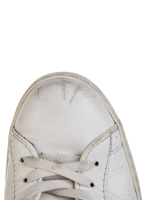 Valentino Rockstud Accents Leather Sneakers