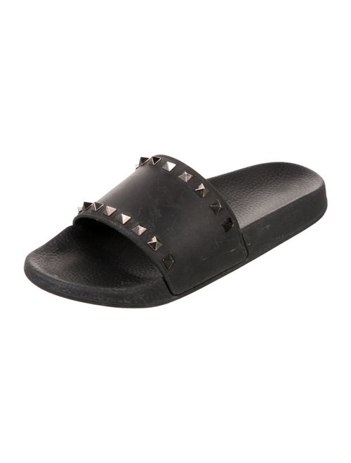 Valentino Rockstud Accents Rubber Slides