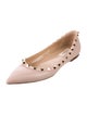 Valentino Rockstud Accents Leather Ballet Flats