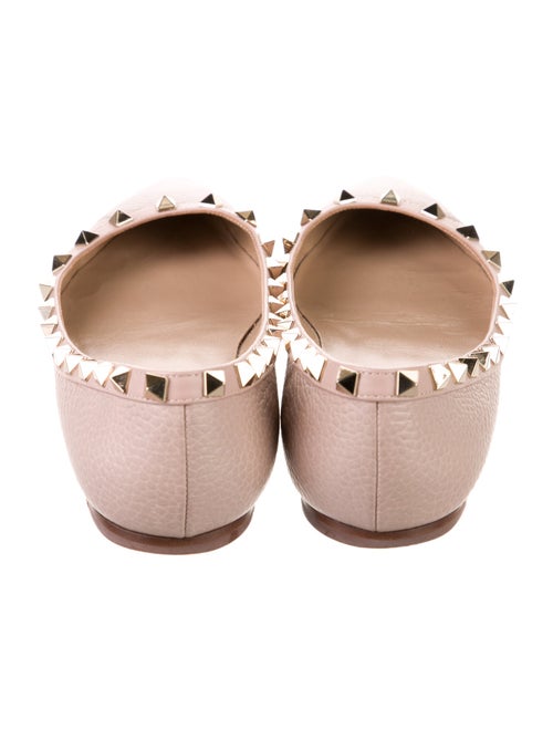 Valentino Rockstud Accents Leather Ballet Flats