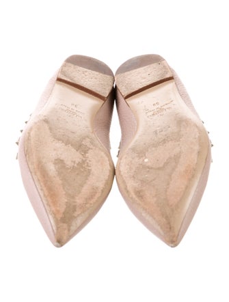 Valentino Rockstud Accents Leather Ballet Flats