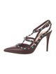 Valentino Rockstud Accents Leather T-Strap Pumps
