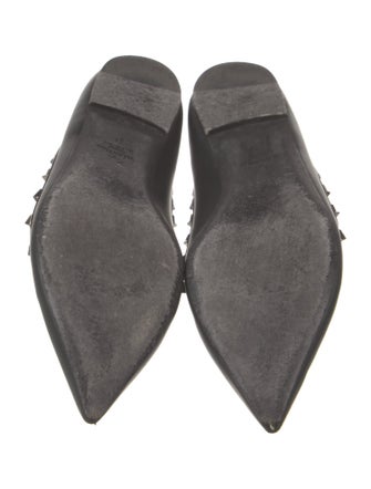 Valentino Rockstud Accents Leather Ballet Flats