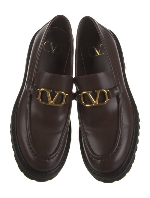Valentino Signature Logo Leather Loafers