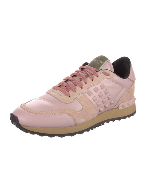 Valentino Leather Studded Accents Athletic Sneakers