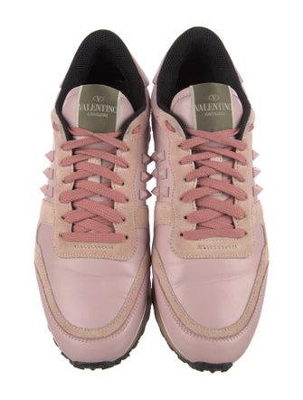 Valentino Leather Studded Accents Athletic Sneakers