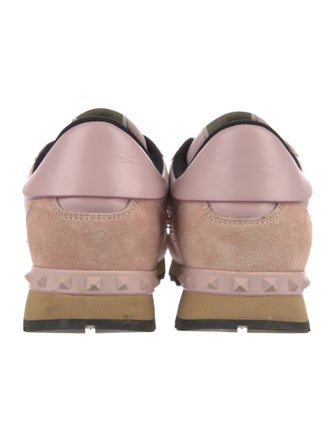 Valentino Leather Studded Accents Athletic Sneakers