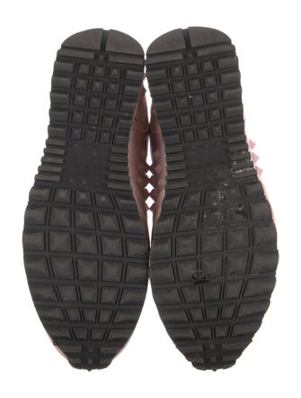 Valentino Leather Studded Accents Athletic Sneakers