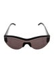 Valentino Rockstud Accents Shield Sunglasses