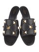 Valentino Quilted Pattern Leather Slides