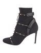 Valentino Rockstud Accents Mesh Sock Boots