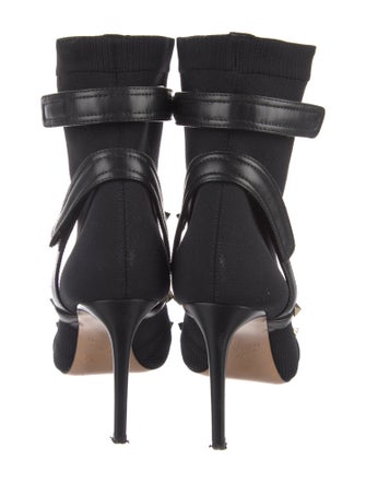 Valentino Rockstud Accents Mesh Sock Boots