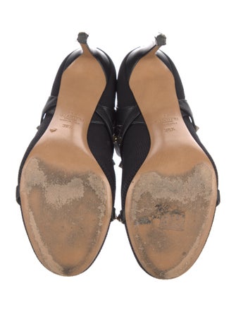 Valentino Rockstud Accents Mesh Sock Boots