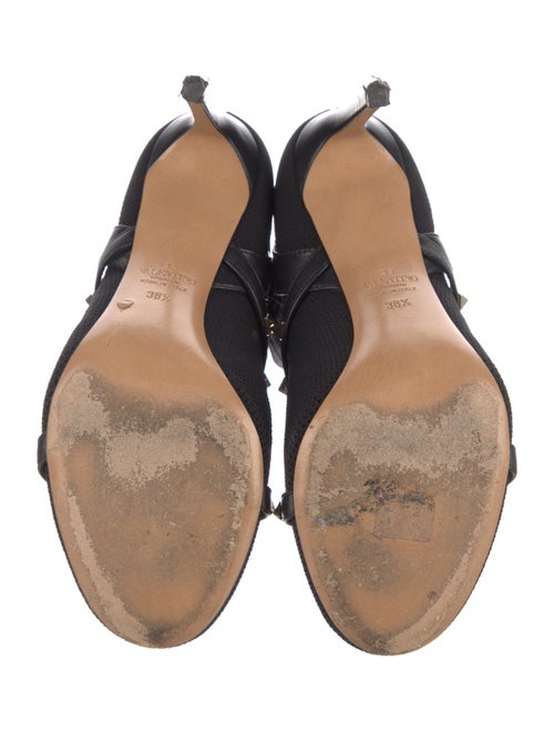 Valentino Rockstud Accents Mesh Sock Boots