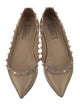Valentino Rockstud Accents Patent Leather Ballet Flats