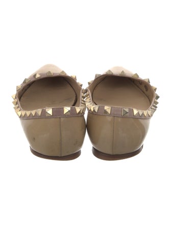 Valentino Rockstud Accents Patent Leather Ballet Flats