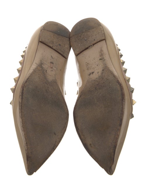 Valentino Rockstud Accents Patent Leather Ballet Flats