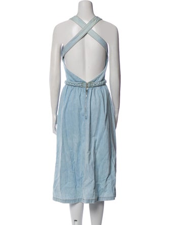 Valentino V-Neck Long Dress