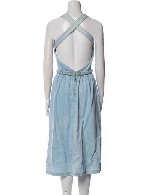 Valentino V-Neck Long Dress