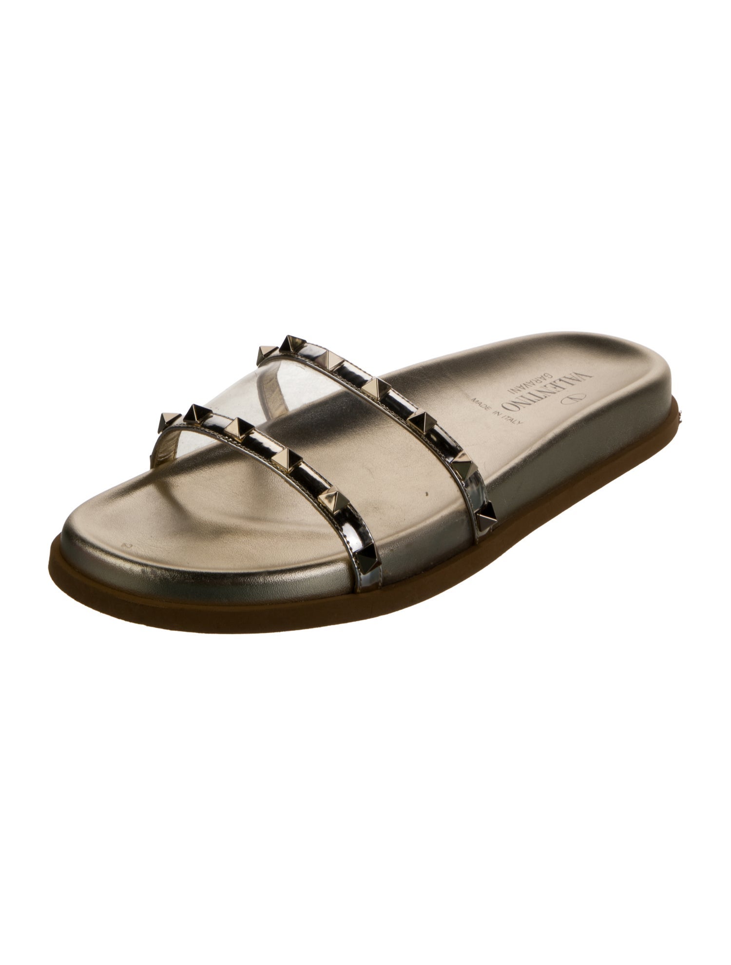 Valentino Leather Slides