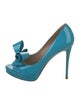 Valentino Patent Leather Bow Accents Pumps
