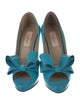 Valentino Patent Leather Bow Accents Pumps