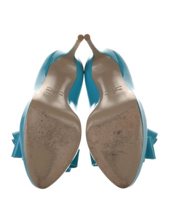 Valentino Patent Leather Bow Accents Pumps