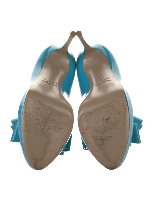 Valentino Patent Leather Bow Accents Pumps