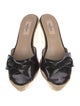 Valentino Patent Leather Bow Accents Espadrilles