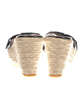 Valentino Patent Leather Bow Accents Espadrilles