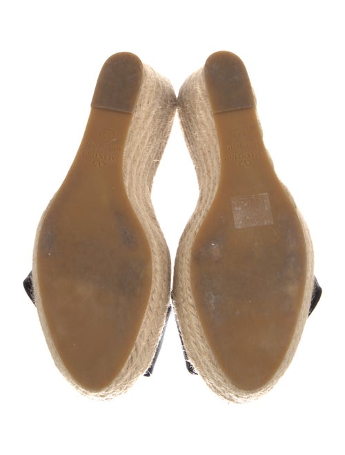 Valentino Patent Leather Bow Accents Espadrilles