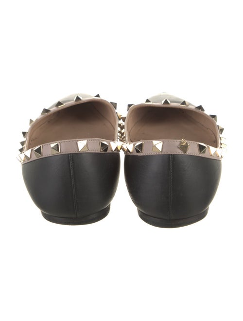 Valentino Rockstud Accents Leather Ballet Flats