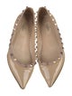 Valentino Rockstud Accents Patent Leather Flats