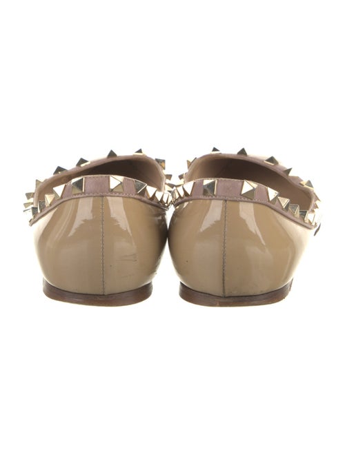 Valentino Rockstud Accents Patent Leather Flats