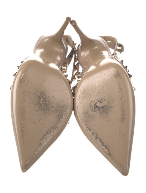 Valentino Rockstud Accents Patent Leather T-Strap Pumps